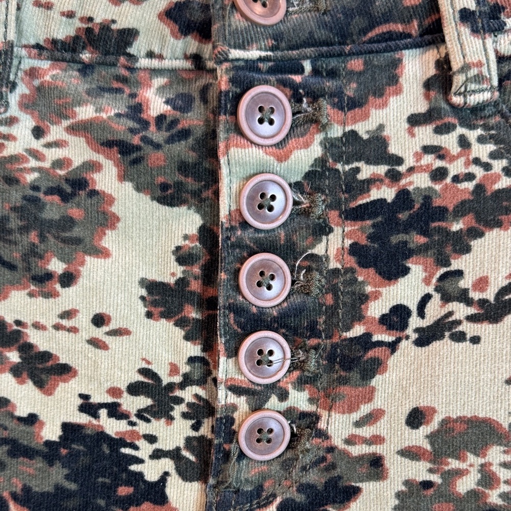 Pilcro Floral Faux Camouflage Button Pants - Picture 5 of 11